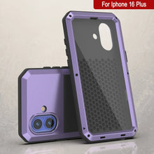 Load image into Gallery viewer, iPhone 16 Plus Metal Case, Heavy Duty Military Grade Armor Cover [shock proof] Full Body Hard [Purple]
