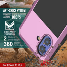 Load image into Gallery viewer, iPhone 16 Plus Metal Case, Heavy Duty Military Grade Armor Cover [shock proof] Full Body Hard [Pink]
