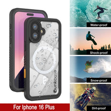 Load image into Gallery viewer, iPhone 16 Plus Waterproof Case, Punkcase [Extreme Mag Series] Armor Cover W/ Built In Screen Protector [Grey]
