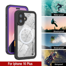 Load image into Gallery viewer, iPhone 16 Plus Waterproof Case, Punkcase [Extreme Mag Series] Armor Cover W/ Built In Screen Protector [Purple]
