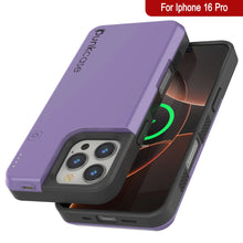 Load image into Gallery viewer, iPhone 16 Pro Battery Case, PunkJuice 5000mAH Fast Charging MagSafe Power Bank W/ Screen Protector | [Purple]
