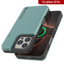 Load image into Gallery viewer, iPhone 16 Pro Battery Case, PunkJuice 5000mAH Fast Charging MagSafe Power Bank W/ Screen Protector | [Teal]
