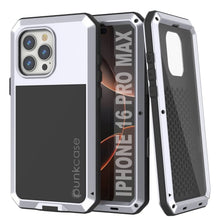 Load image into Gallery viewer, iPhone 16 Pro Max Metal Case, Heavy Duty Military Grade Armor Cover [shock proof] Full Body Hard [White]
