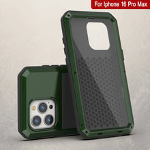 Load image into Gallery viewer, iPhone 16 Pro Max Metal Case, Heavy Duty Military Grade Armor Cover [shock proof] Full Body Hard [Dark Green]
