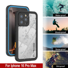 Load image into Gallery viewer, iPhone 16 Pro Max Waterproof Case, Punkcase [Extreme Series] Armor Cover W/ Built In Screen Protector [Navy Blue]
