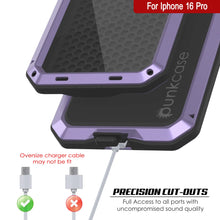 Load image into Gallery viewer, iPhone 16 Pro Metal Case, Heavy Duty Military Grade Armor Cover [shock proof] Full Body Hard [Purple]
