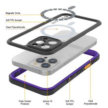 Load image into Gallery viewer, iPhone 16 Pro Waterproof Case, Punkcase [Extreme Mag Series] Armor Cover W/ Built In Screen Protector [Purple]
