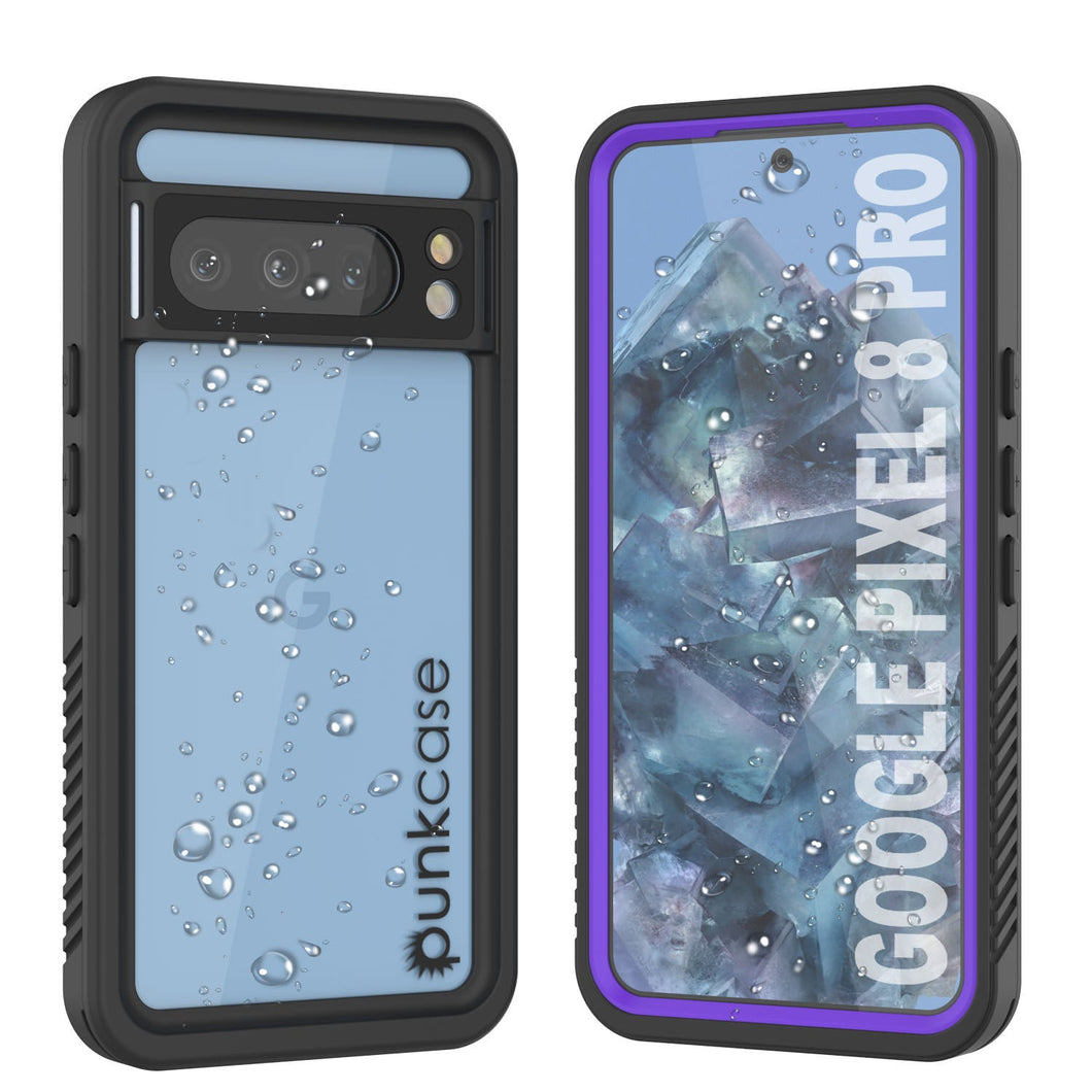 Google Pixel 9 Pro XL Waterproof Case, Punkcase [Extreme Series] Armor Cover W/ Built In Screen Protector [Purple]