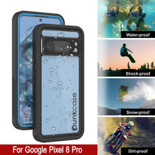 Load image into Gallery viewer, Google Pixel 9 Pro Waterproof Case, Punkcase [Extreme Series] Armor Cover W/ Built In Screen Protector [Light Blue]
