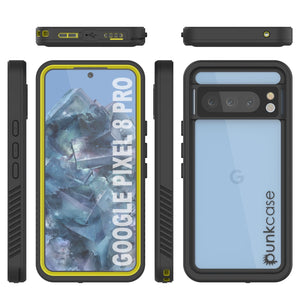 Google Pixel 9 Pro Waterproof Case, Punkcase [Extreme Series] Armor Cover W/ Built In Screen Protector [Yellow]