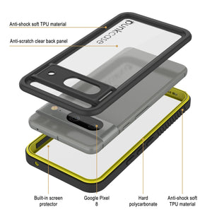 Google Pixel 9  Waterproof Case, Punkcase [Extreme Series] Armor Cover W/ Built In Screen Protector [Yellow]