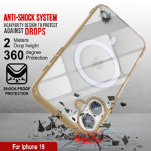 Load image into Gallery viewer, Punkcase iPhone 16 Magnetic Wireless Charging Case [ClearMag Series][Gold]
