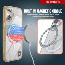 Load image into Gallery viewer, Punkcase iPhone 16 Magnetic Wireless Charging Case [ClearMag Series][Gold]
