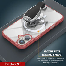 Load image into Gallery viewer, Punkcase iPhone 16 Magnetic Wireless Charging Case [ClearMag Series][Red]
