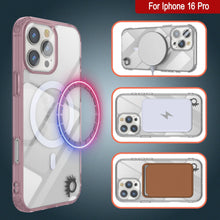 Load image into Gallery viewer, Punkcase iPhone 16 Pro Magnetic Wireless Charging Case [ClearMag Series][Rose]
