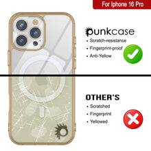 Load image into Gallery viewer, Punkcase iPhone 16 Pro Magnetic Wireless Charging Case [ClearMag Series][Gold]
