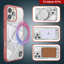 Load image into Gallery viewer, Punkcase iPhone 16 Pro Magnetic Wireless Charging Case [ClearMag Series][Red]
