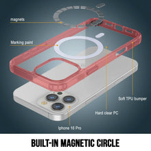 Load image into Gallery viewer, Punkcase iPhone 16 Pro Magnetic Wireless Charging Case [ClearMag Series][Red]
