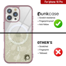 Load image into Gallery viewer, Punkcase iPhone 16 Pro Magnetic Wireless Charging Case [ClearMag Series][Rose]
