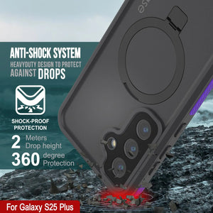 Galaxy S25 Plus Waterproof Case [Kickstud 2.0 Series] Protective IP68 Cover W/Screen Protector & Kickstand [Purple]