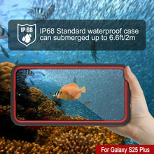 Load image into Gallery viewer, Galaxy S25 Plus Waterproof Case [Kickstud 2.0 Series] Protective IP68 Cover W/Screen Protector &amp; Kickstand [Red]
