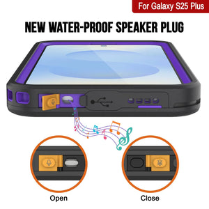 Galaxy S25 Plus Waterproof Case [Kickstud 2.0 Series] Protective IP68 Cover W/Screen Protector & Kickstand [Purple]