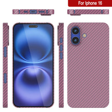 Load image into Gallery viewer, Punkcase iPhone 16 Carbon Fiber Case [AramidShield Series] Ultra Slim &amp; Light Kevlar [Pink]
