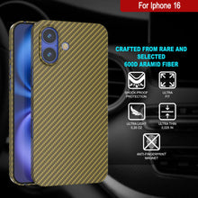 Load image into Gallery viewer, Punkcase iPhone 16 Carbon Fiber Case [AramidShield Series] Ultra Slim &amp; Light Kevlar [Rose]
