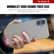 Load image into Gallery viewer, Punkcase iPhone 16 Carbon Fiber Case [AramidShield Series] Ultra Slim &amp; Light Kevlar [White]
