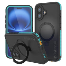 Load image into Gallery viewer, iPhone 16 Plus Waterproof Case [Kickstud 2.0 Series] Protective IP68 Cover W/Screen Protector &amp; Kickstand [Teal]
