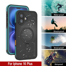 Load image into Gallery viewer, iPhone 16 Plus Waterproof Case [Kickstud 2.0 Series] Protective IP68 Cover W/Screen Protector &amp; Kickstand [Teal]
