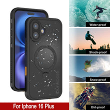 Load image into Gallery viewer, iPhone 16 Plus Waterproof Case [Kickstud 2.0 Series] Protective IP68 Cover W/Screen Protector &amp; Kickstand [Black]
