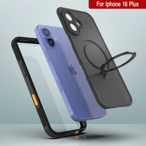 iPhone 16 Plus Waterproof Case [Kickstud 2.0 Series] Protective IP68 Cover W/Screen Protector & Kickstand [Black]