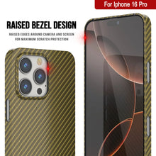 Load image into Gallery viewer, Punkcase iPhone 16 Pro Carbon Fiber Case [AramidShield Series] Ultra Slim &amp; Light Kevlar [Rose]
