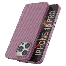 Load image into Gallery viewer, Punkcase iPhone 16 Pro Carbon Fiber Case [AramidShield Series] Ultra Slim &amp; Light Kevlar [Pink]
