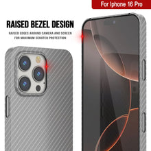 Load image into Gallery viewer, Punkcase iPhone 16 Pro Carbon Fiber Case [AramidShield Series] Ultra Slim &amp; Light Kevlar [White]
