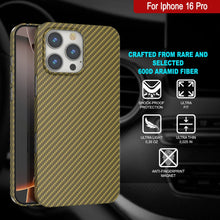 Load image into Gallery viewer, Punkcase iPhone 16 Pro Carbon Fiber Case [AramidShield Series] Ultra Slim &amp; Light Kevlar [Rose]
