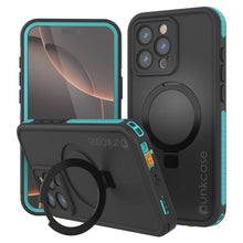 Load image into Gallery viewer, iPhone 16 Pro Max Waterproof Case [Kickstud 2.0 Series] Protective IP68 Cover W/Screen Protector &amp; Kickstand [Teal]
