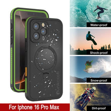 Load image into Gallery viewer, iPhone 16 Pro Max Waterproof Case [Kickstud 2.0 Series] Protective IP68 Cover W/Screen Protector &amp; Kickstand [Green]
