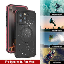 Load image into Gallery viewer, iPhone 16 Pro Max Waterproof Case [Kickstud 2.0 Series] Protective IP68 Cover W/Screen Protector &amp; Kickstand [Pink]
