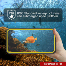 Load image into Gallery viewer, iPhone 16 pro Waterproof Case [Kickstud 2.0 Series] Protective IP68 Cover W/Screen Protector &amp; Kickstand (Yellow)
