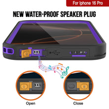 Load image into Gallery viewer, iPhone 16 pro Waterproof Case [Kickstud 2.0 Series] Protective IP68 Cover W/Screen Protector &amp; Kickstand [Purple]
