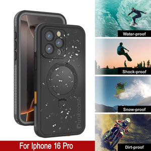 iPhone 16 pro Waterproof Case [Kickstud 2.0 Series] Protective IP68 Cover W/Screen Protector & Kickstand [Grey]