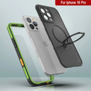 iPhone 16 pro Waterproof Case [Kickstud 2.0 Series] Protective IP68 Cover W/Screen Protector & Kickstand [Green]