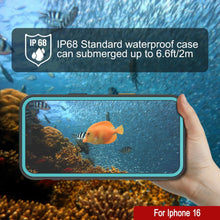 Load image into Gallery viewer, iPhone 16 Waterproof Case [Kickstud 2.0 Series] Protective IP68 Cover W/Screen Protector &amp; Kickstand [Teal]
