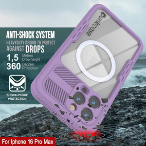 iPhone 16 Pro Max Waterproof Case [Alpine 2.0 Series] [Slim Fit] [IP68 Certified] [Shockproof] [Lilac]