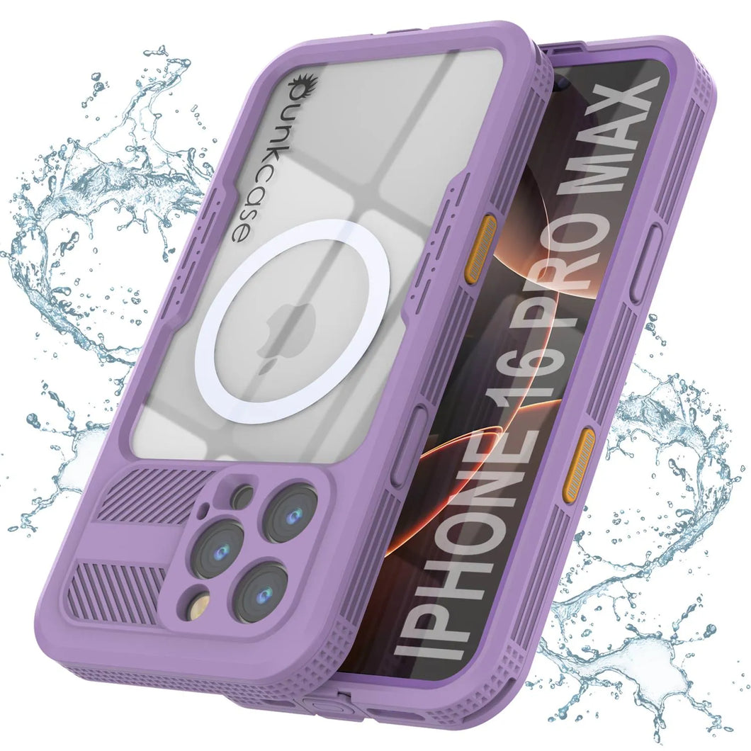 iPhone 16 Pro Max Waterproof Case [Alpine 2.0 Series] [Slim Fit] [IP68 Certified] [Shockproof] [Lilac]