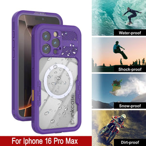 iPhone 16 Pro Max Waterproof Case [Alpine 2.0 Series] [Slim Fit] [IP68 Certified] [Shockproof] [Purple]