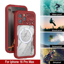 Load image into Gallery viewer, iPhone 16 Pro Max Waterproof Case [Alpine 2.0 Series] [Slim Fit] [IP68 Certified] [Shockproof] [Red]
