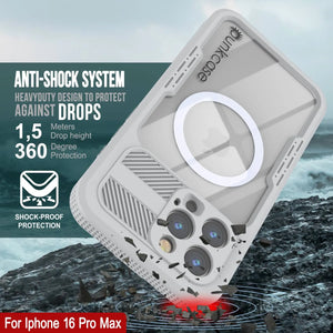 iPhone 16 Pro Max Waterproof Case [Alpine 2.0 Series] [Slim Fit] [IP68 Certified] [Shockproof] [White]